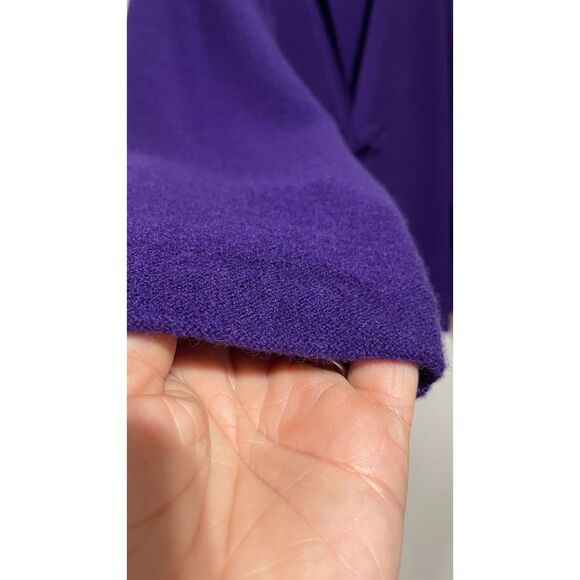 Talbots Purple Wool Open Front Knit Cardigan Large - Picture 5 of 12